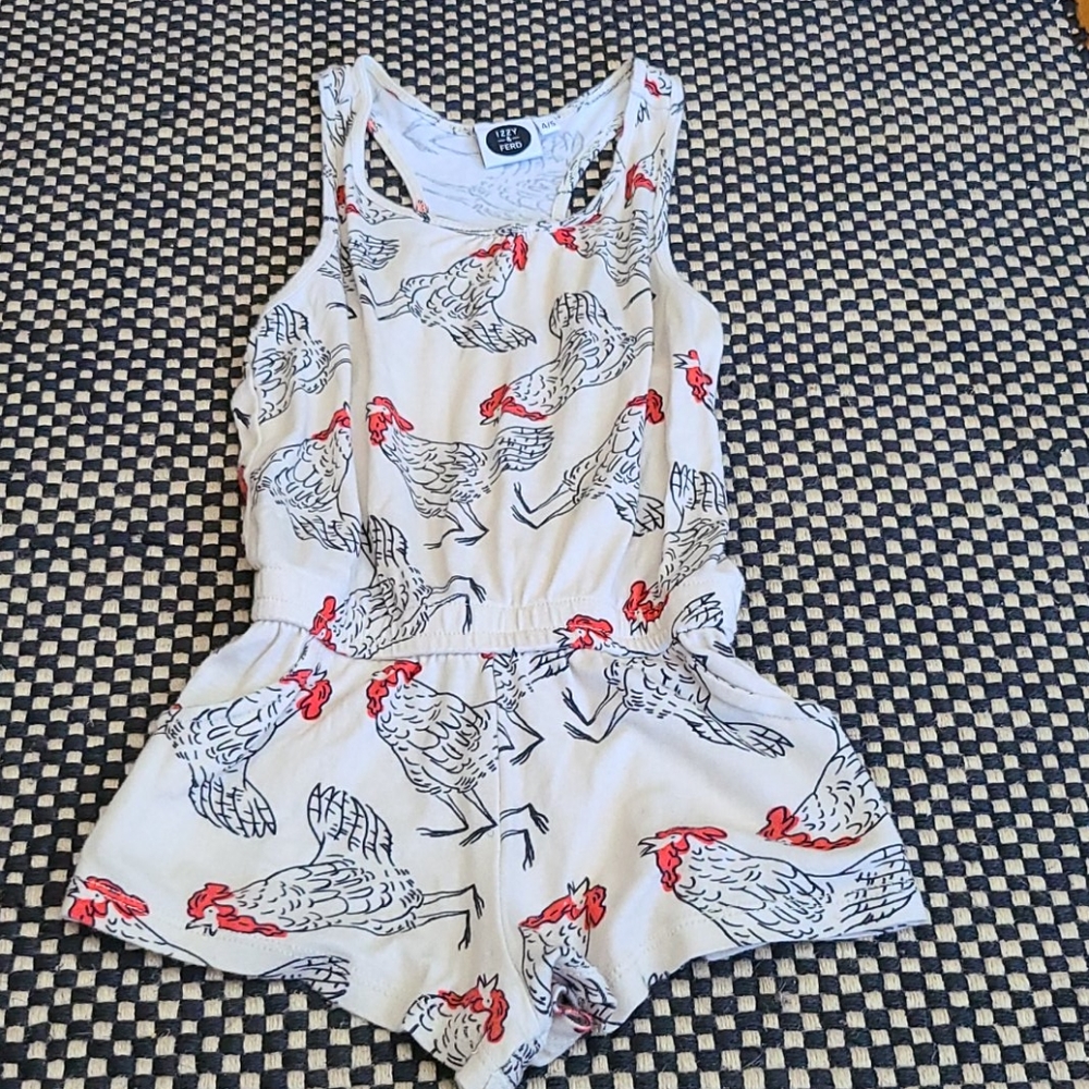 Rooster romper size 4/5 kids
